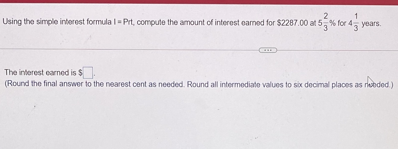 2 Using the simple interest formula I = Prt,