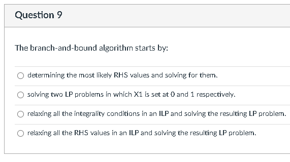 Question 8 Which of the following is not a