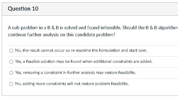 Question 8 Which of the following is not a