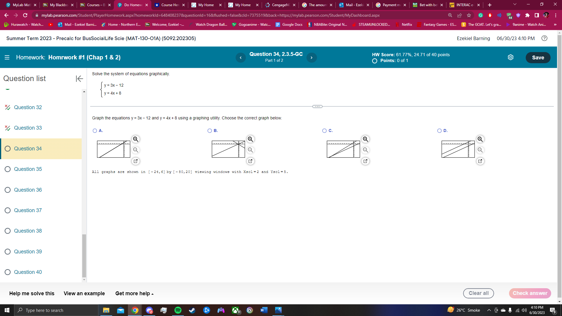 MyLab Mati X Bb My Blackbo X Bb Courses - B X P