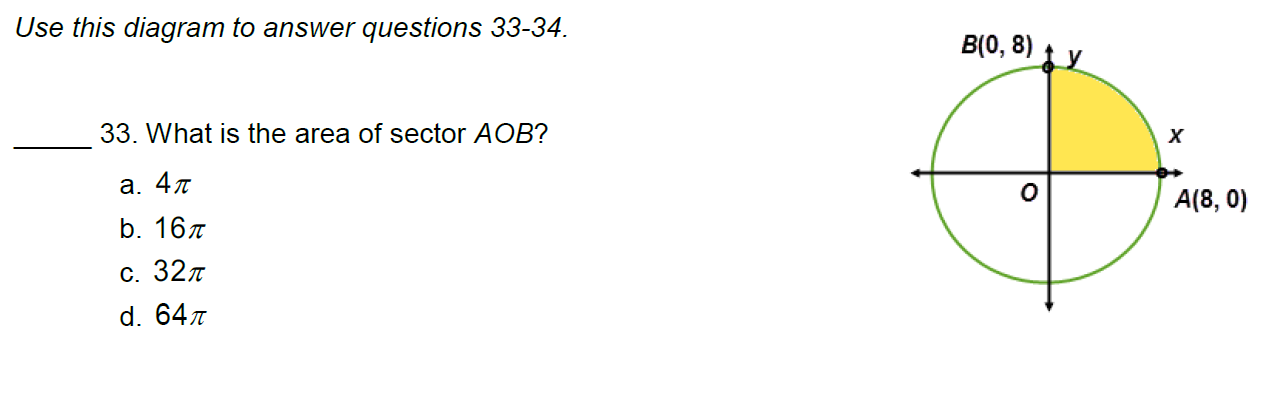 Use this diagram to answer questions 3334. 33-