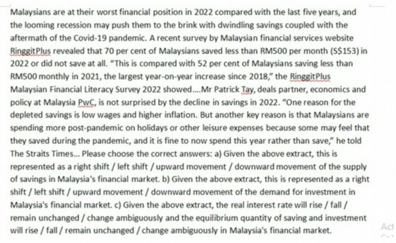 Malaysians are at their worst financial position