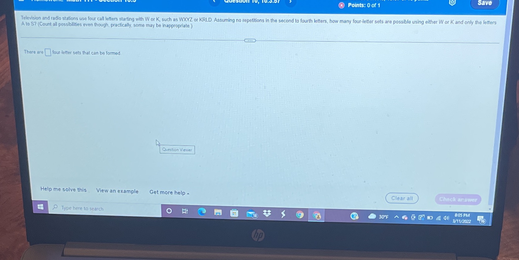 Save (x Points: 0 of 1 Television and radio