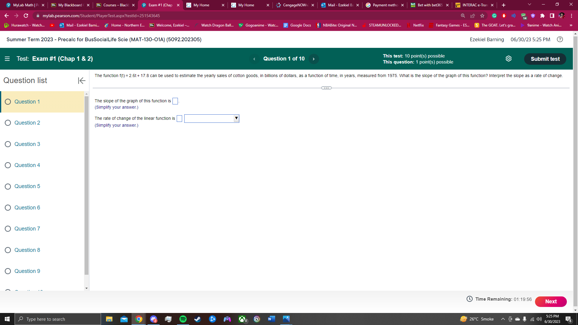 MyLab Math | Pc X Bb My Blackboard ( X Bb Courses