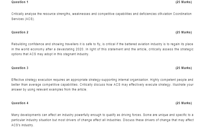 Question1 {25 Marks} Critically analyse the