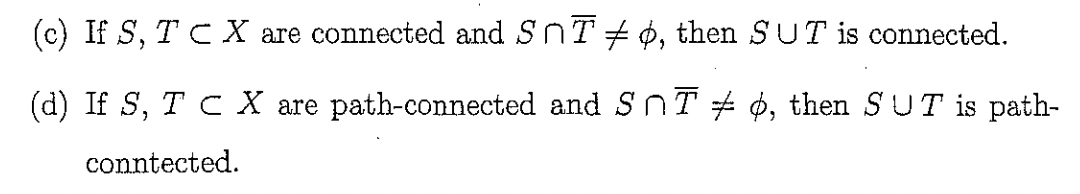 (c) If S , T C X are connected and 5' n T #