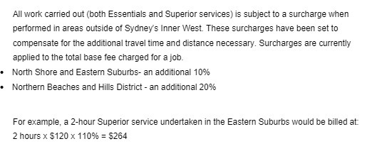 All work carried out (both Essentials and