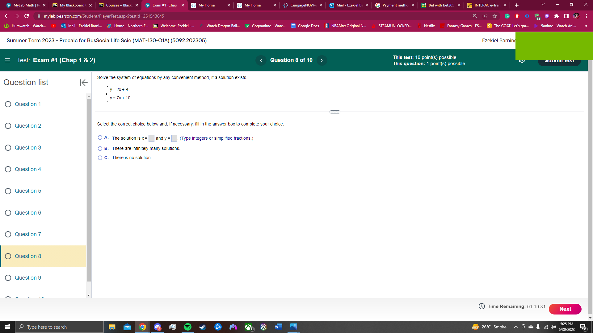 MyLab Math | Pc X Bb My Blackboard ( X Bb Courses