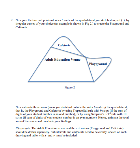 2. Now join the two end points of sides b and c