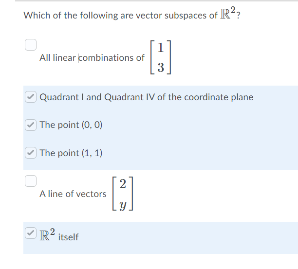 2 3 Which of the following are NOT part of the