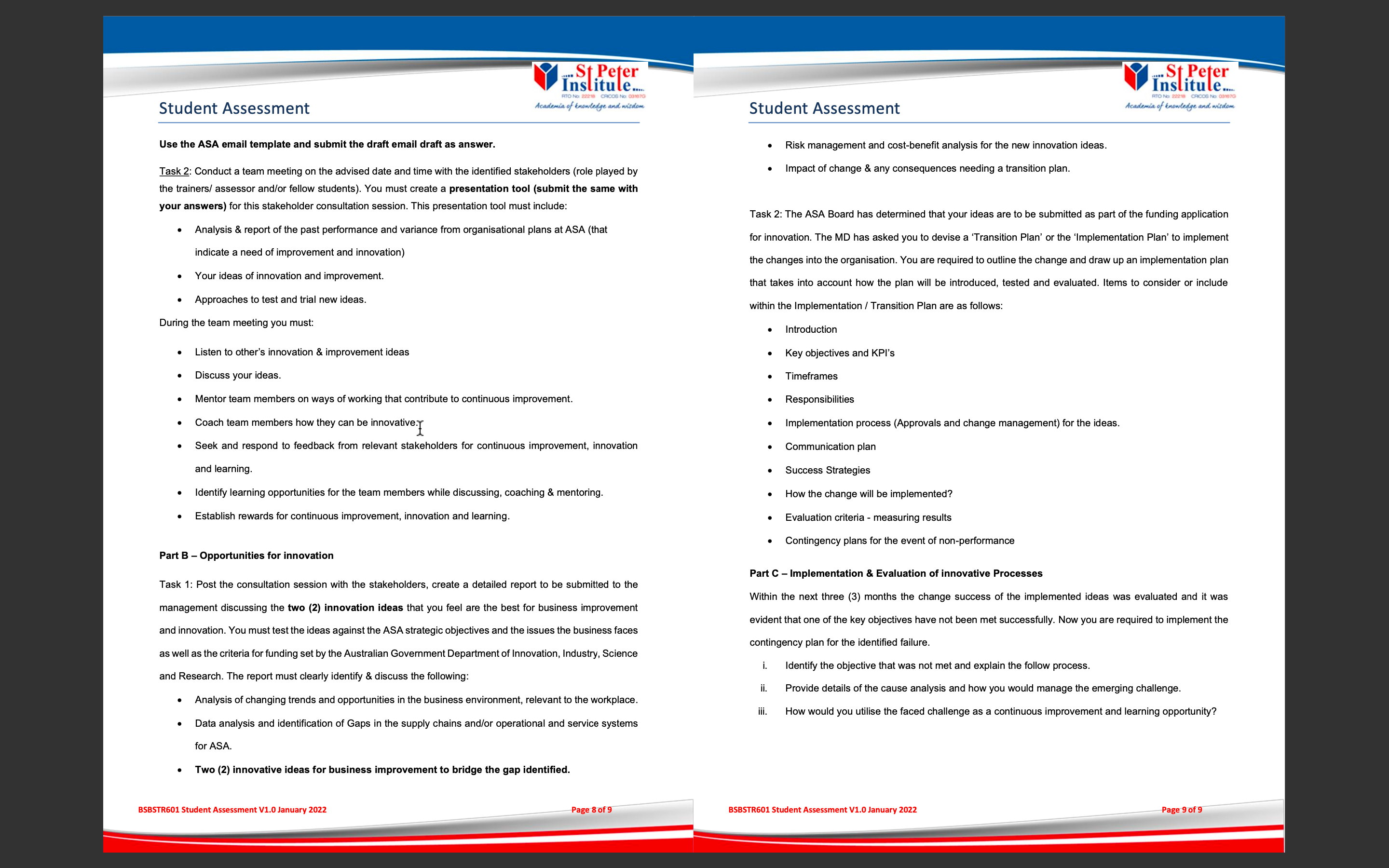 -St.Peter .St .Peter Inslitule. Student