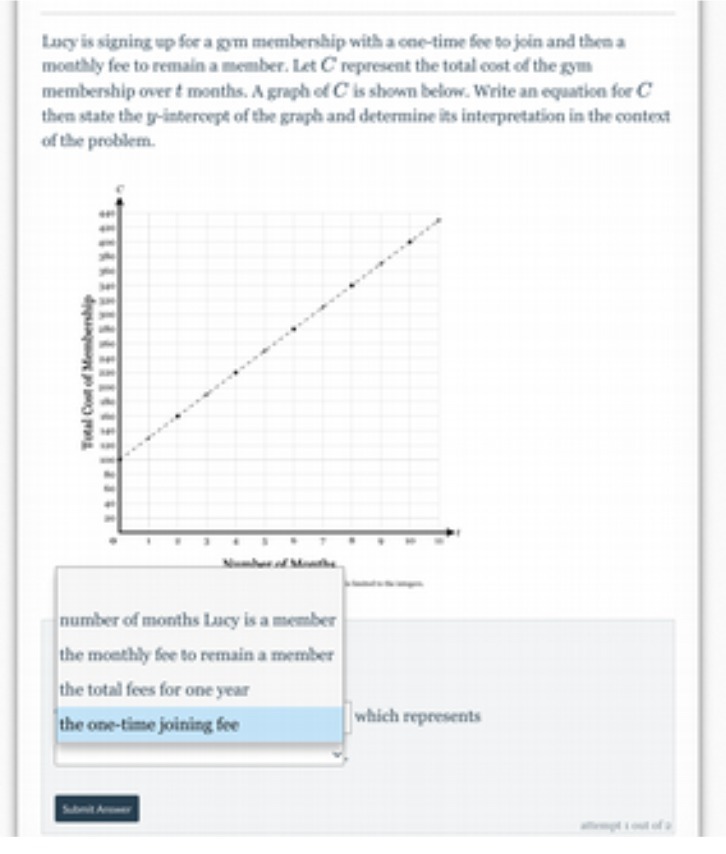 Lucy is signing up for a gym membership with a
