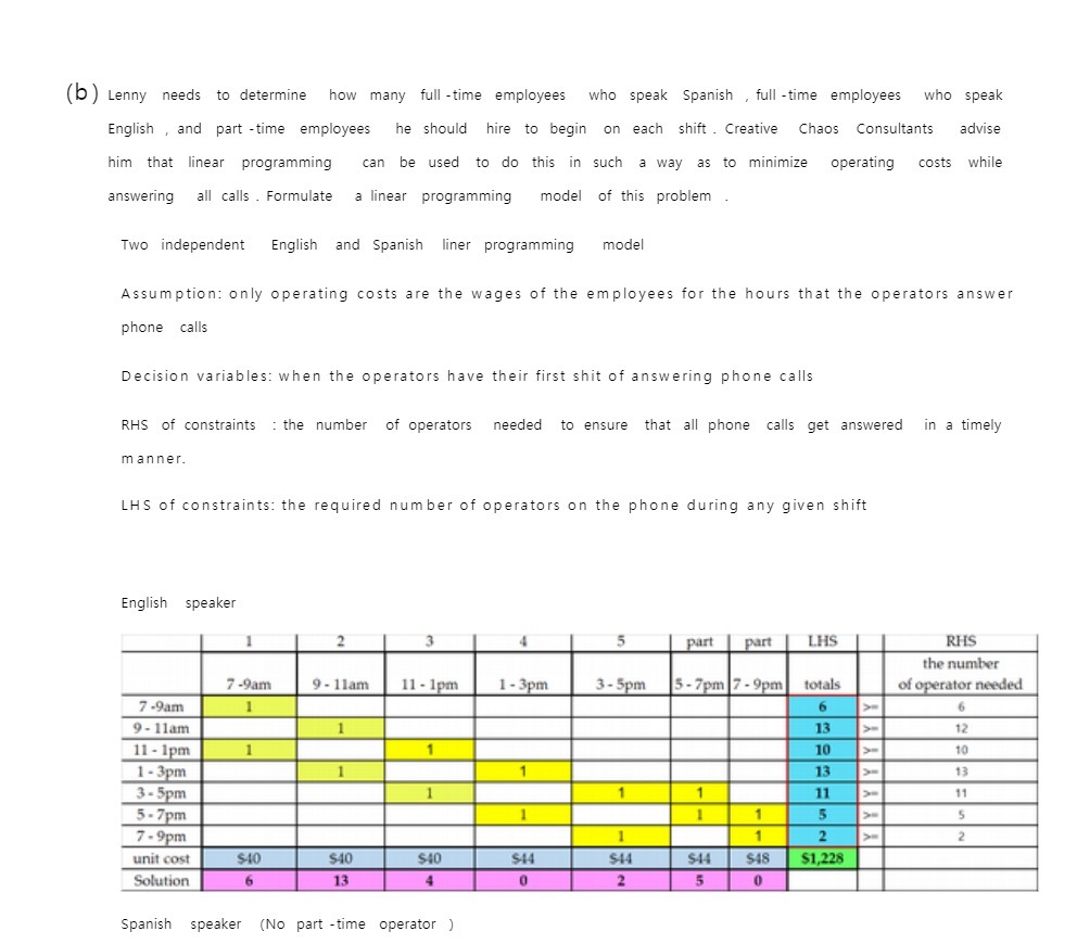 (b) Lennyr needs to determine how many full time