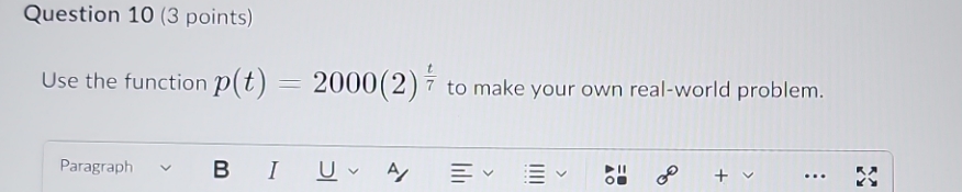 Math question Question 10 (3 points) Use the