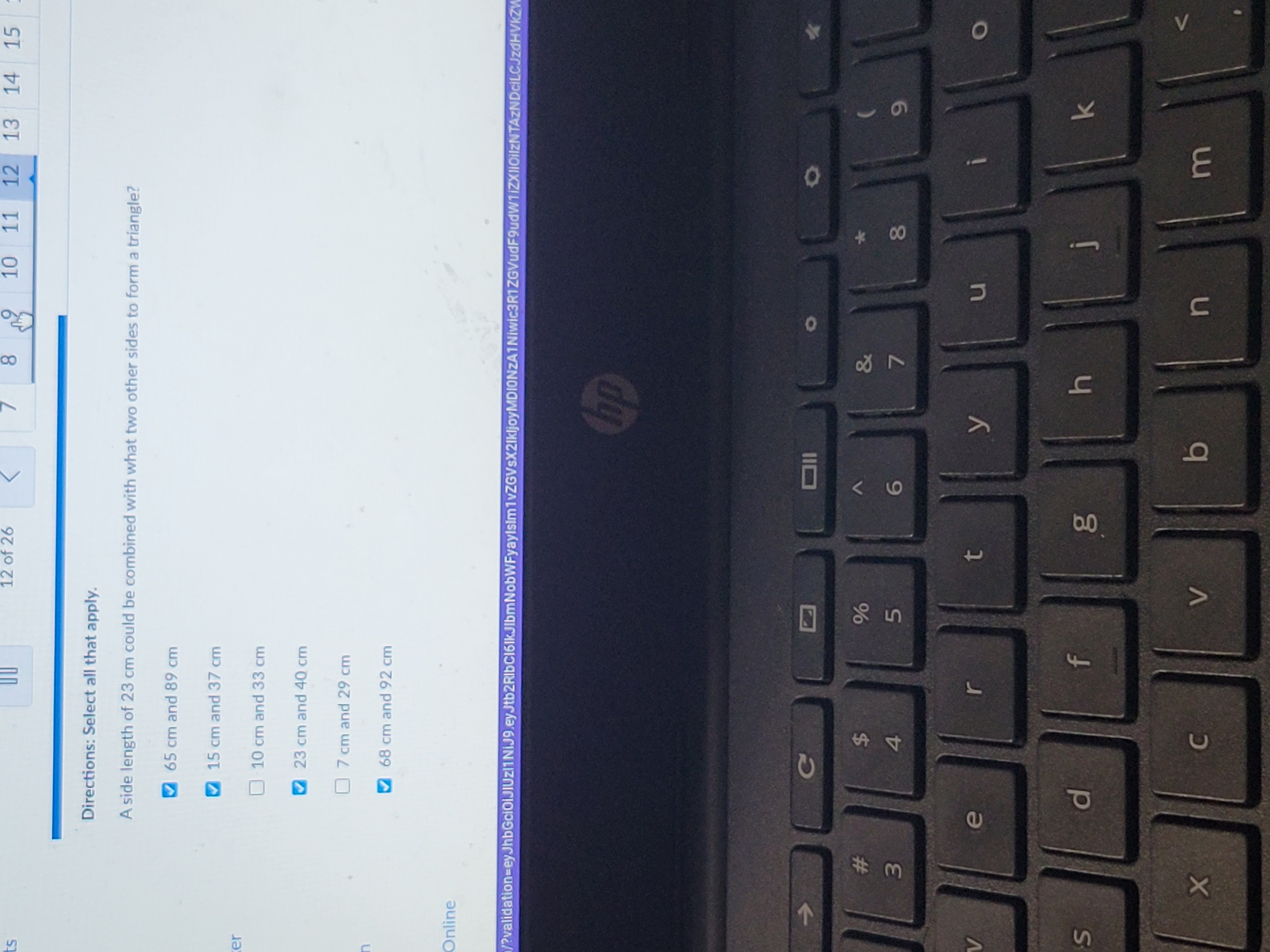 UU 12 of 26 8 10 11 12 13 14 15 Directions: