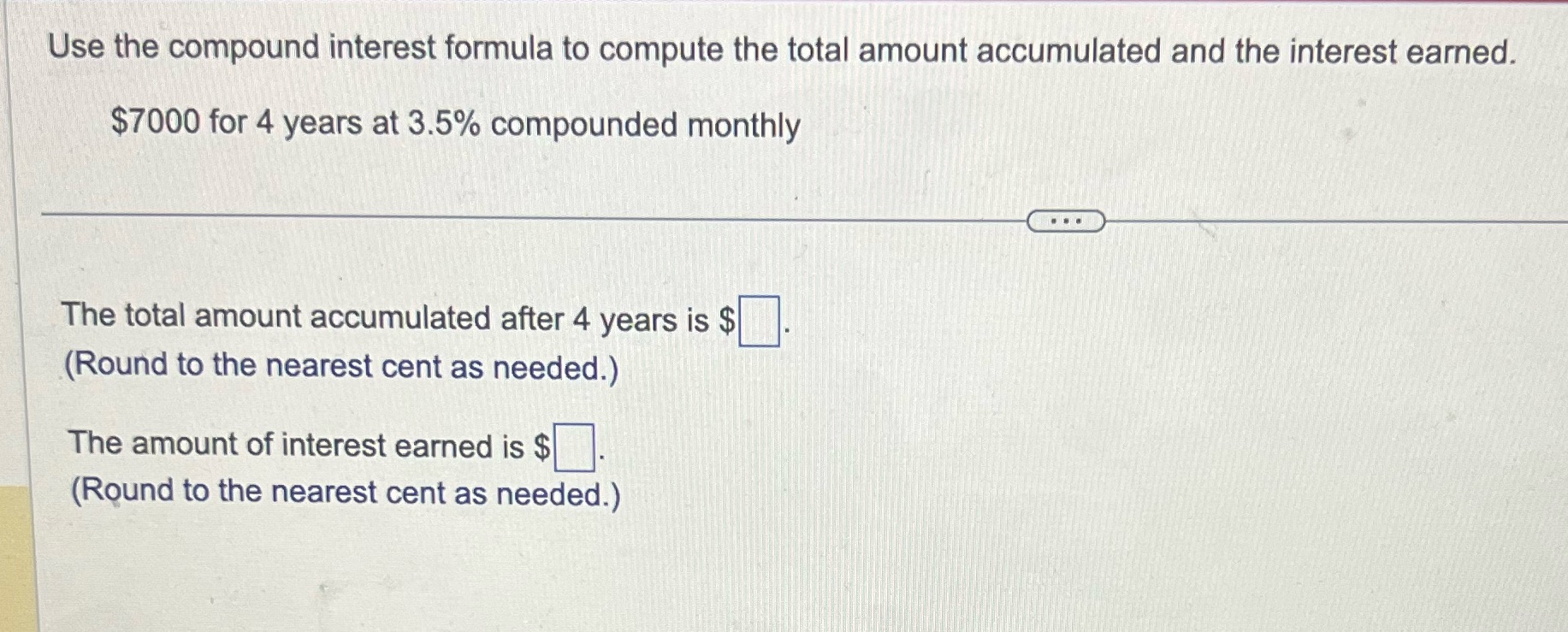 Use the compound interest formula to compute the