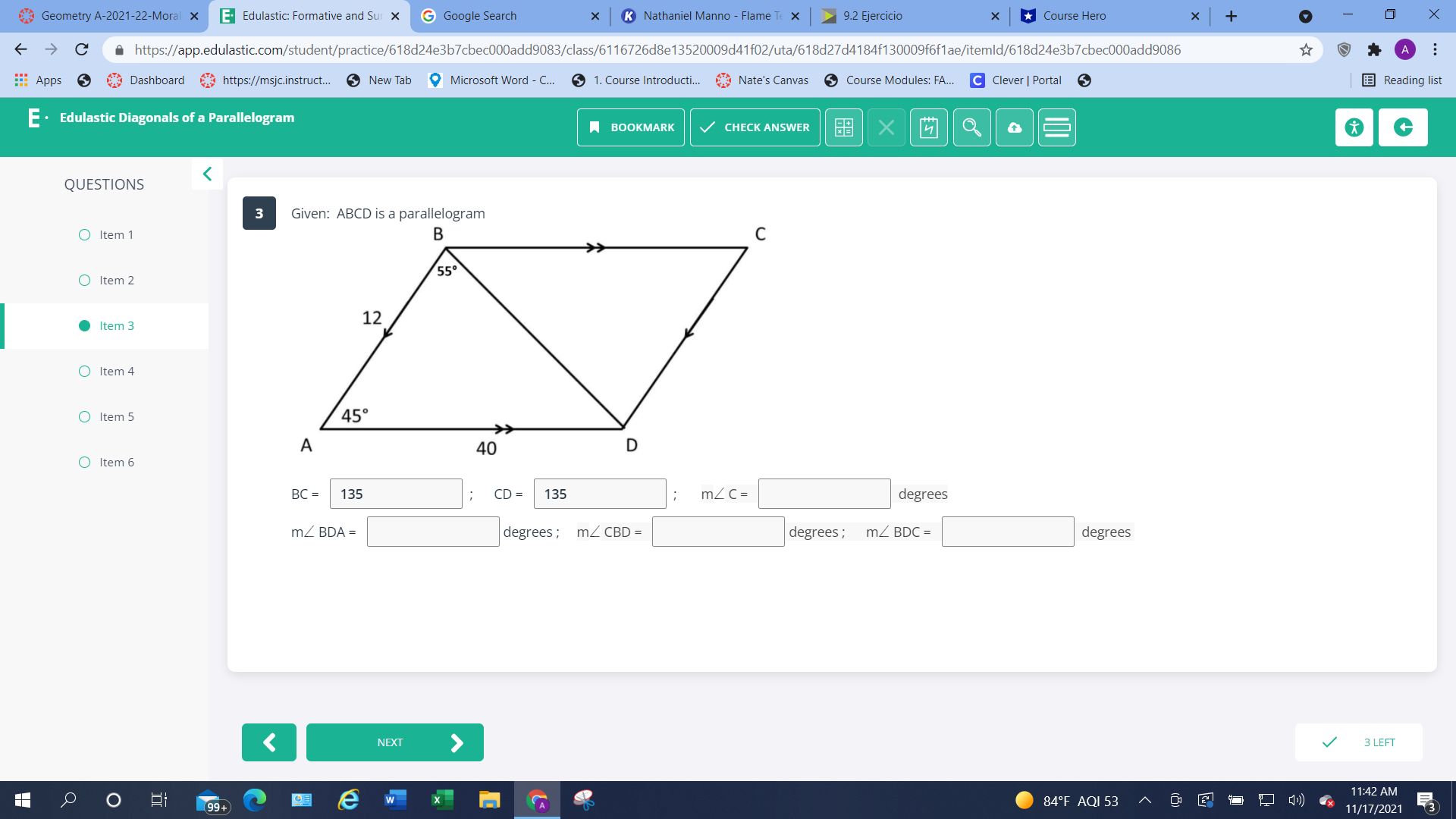 Geometry A-2021-22-Moral x E Edulastic: Formative