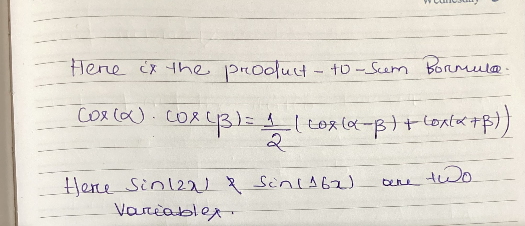 Consider the following. cos(7x) cos(9x) dx