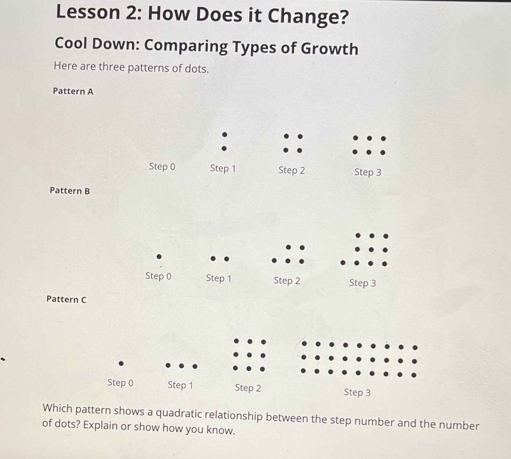 I need help with my? algebra homework Lesson 2: