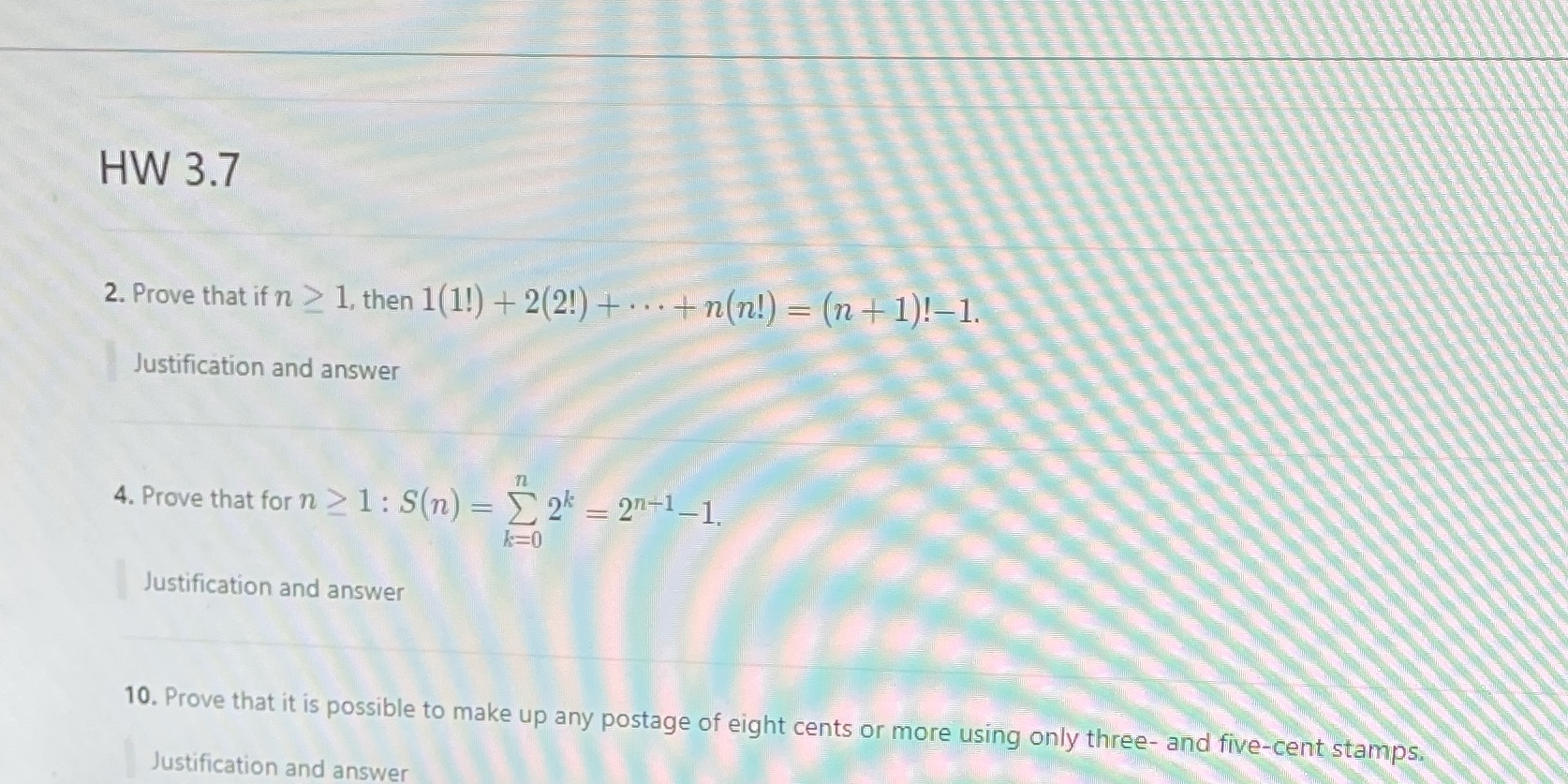 HW 3.7 2. Prove that if n  style=