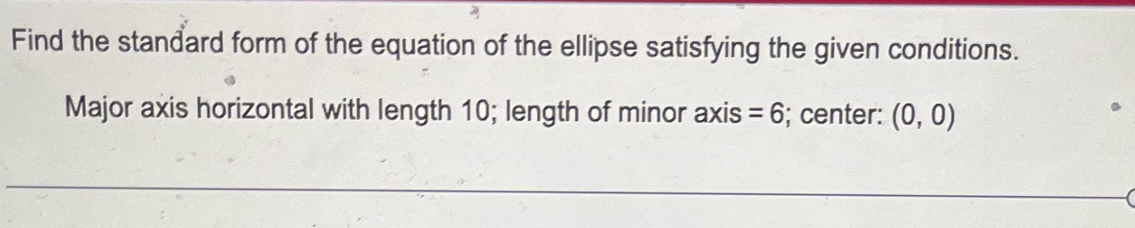Find the standard form of the equation of the