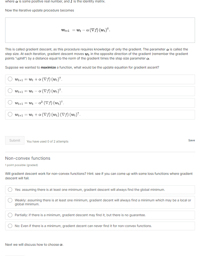 Hessian example 4 points possible (graded) Recall