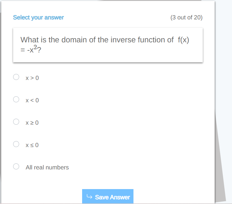 Select your answer (3 out of 20} What is the