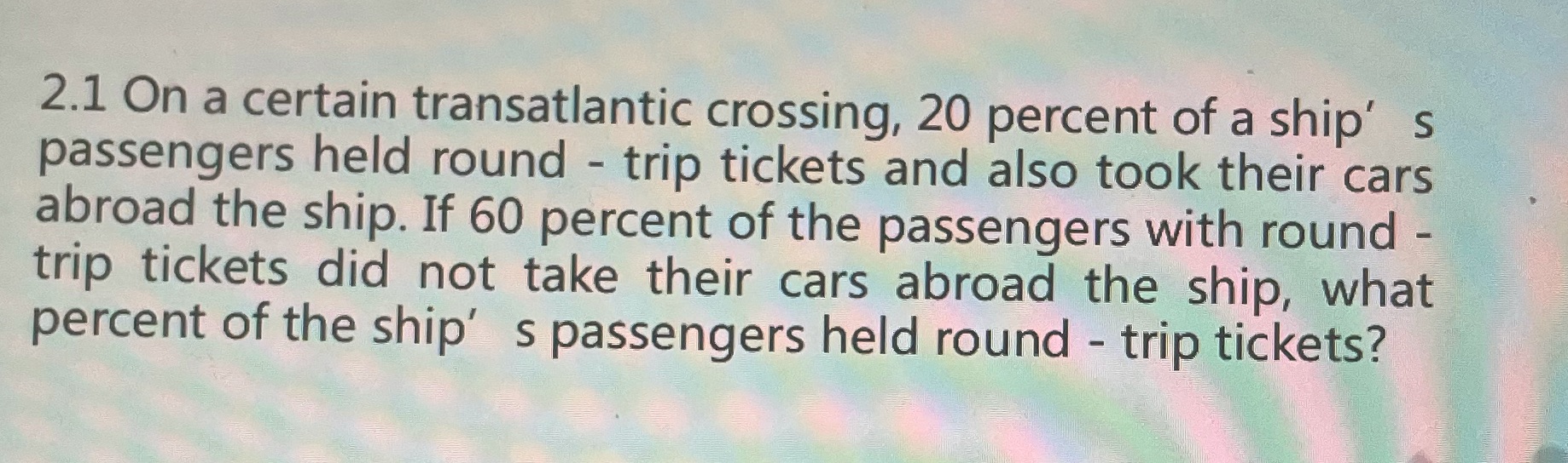 Plz provide all the steps 2.1 On a certain