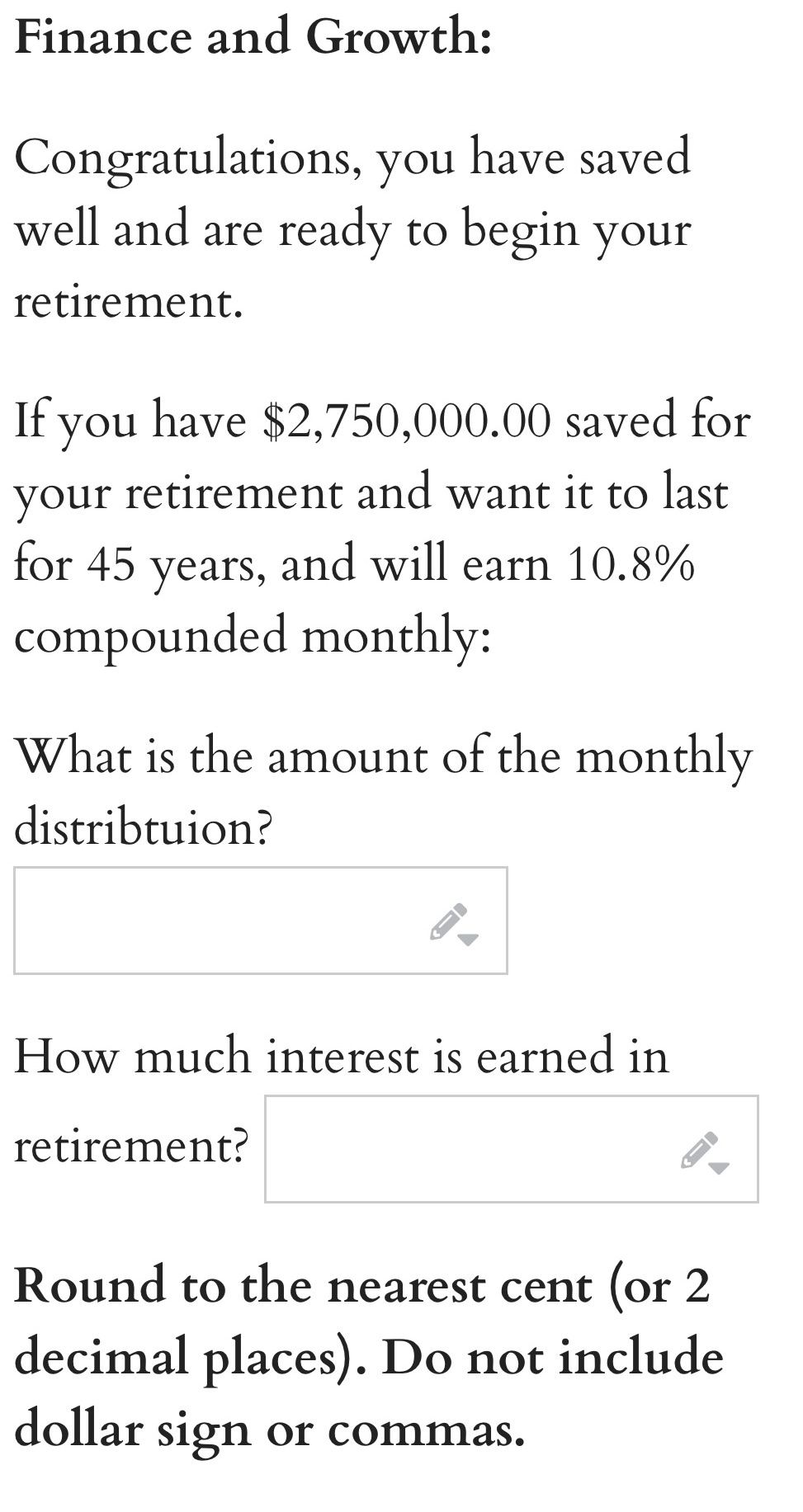 Finance and Growth: Congratulations, you have