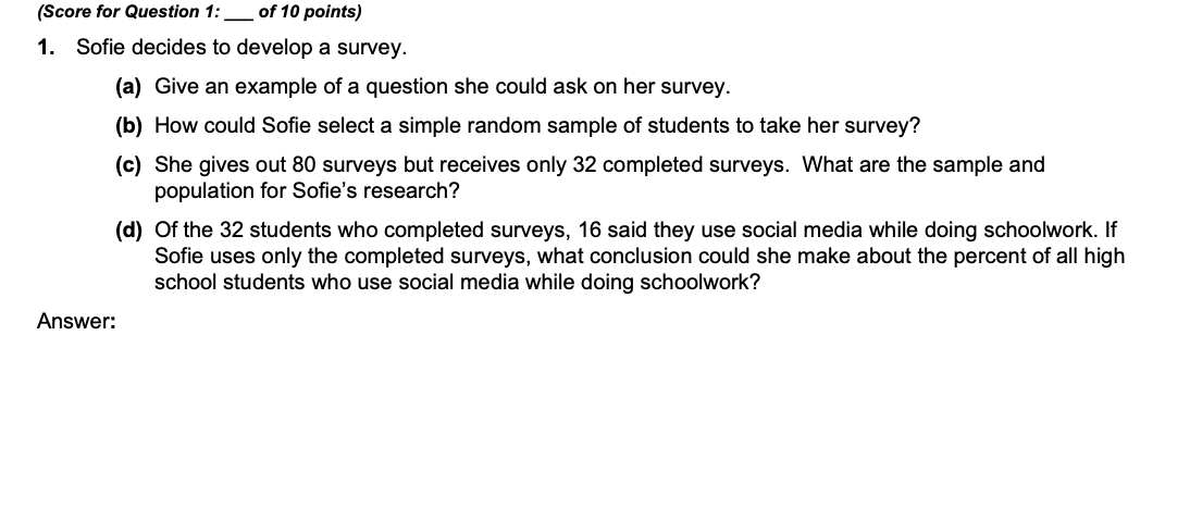 Math | Extended Problems | Data Gathering with