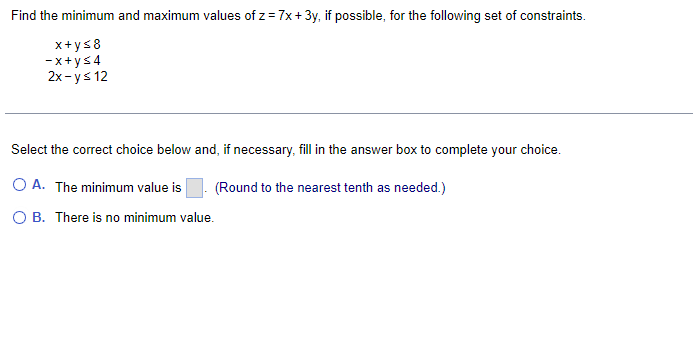 Select the correct choice below and, if