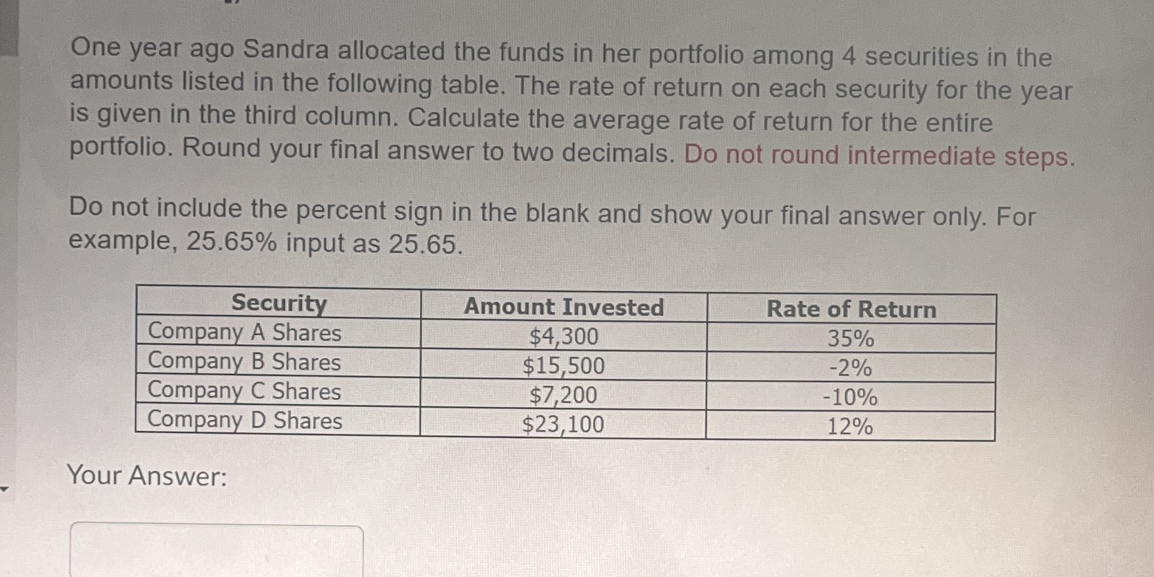 With adequate explanation One year ago Sandra