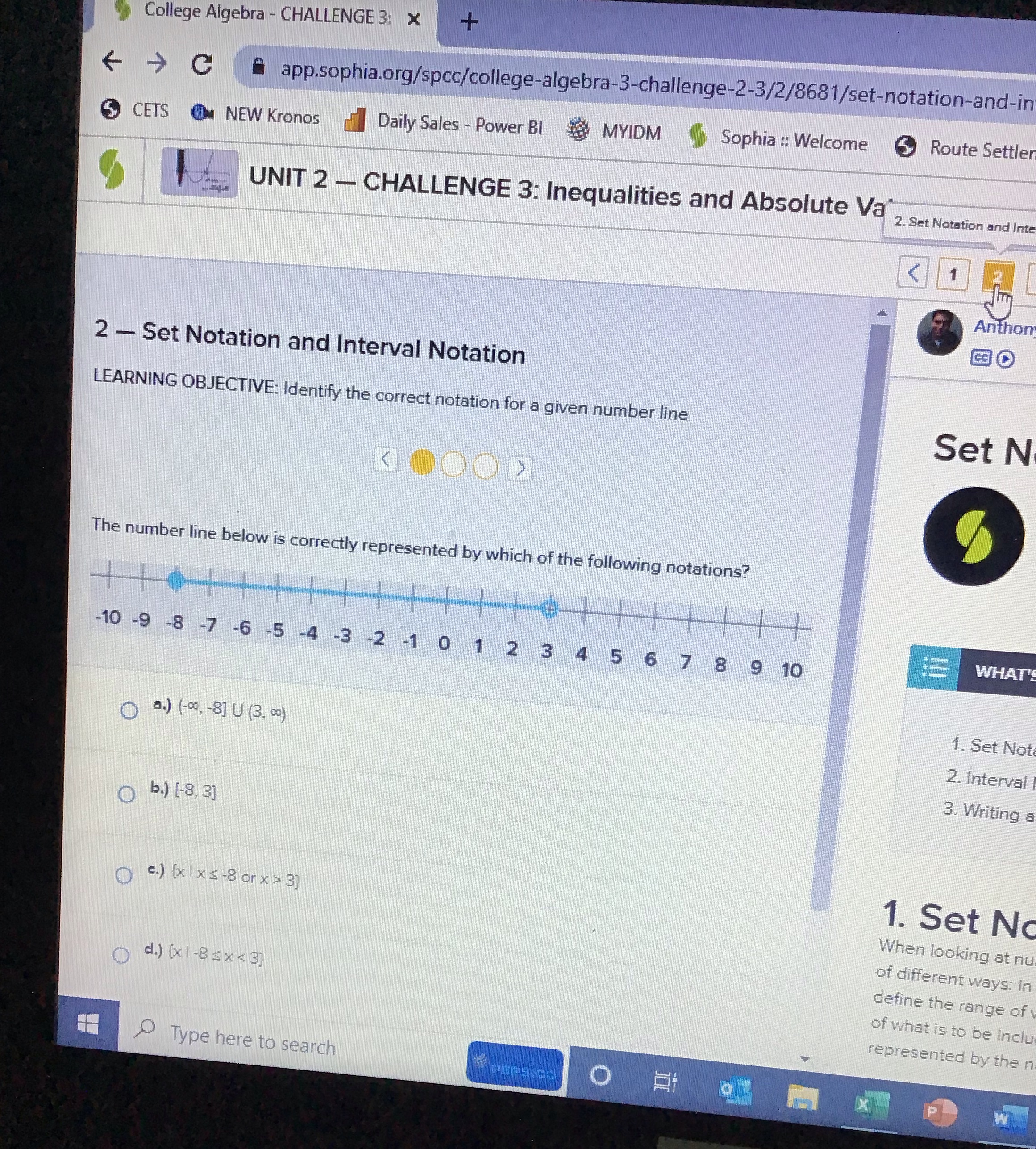 College Algebra - CHALLENGE 3: x + C
