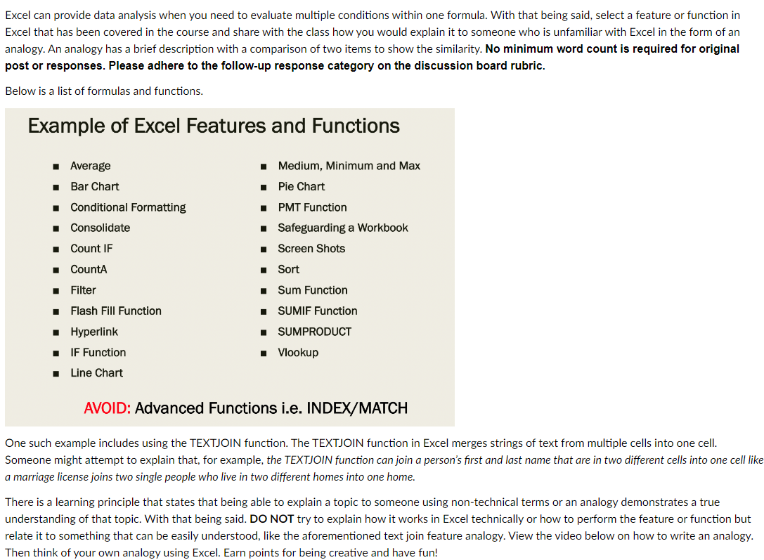 Excel can provide data analysis when you need to