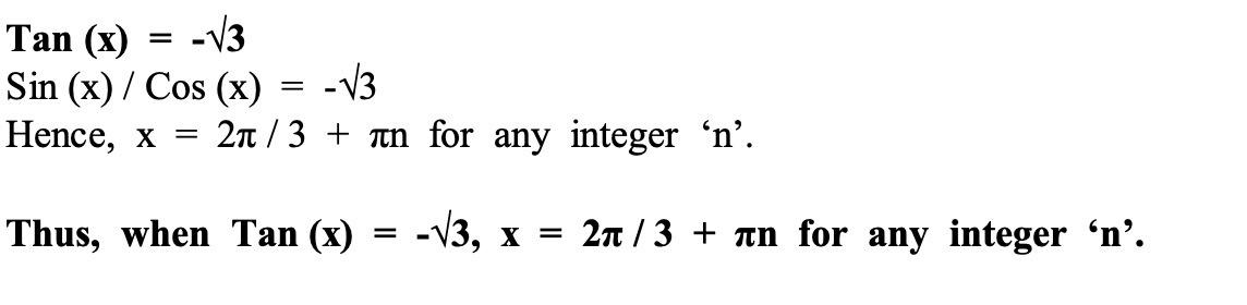 Tan (1:) = 4/3 Sin (x)/Cos (x = 4/3 Hence, x =