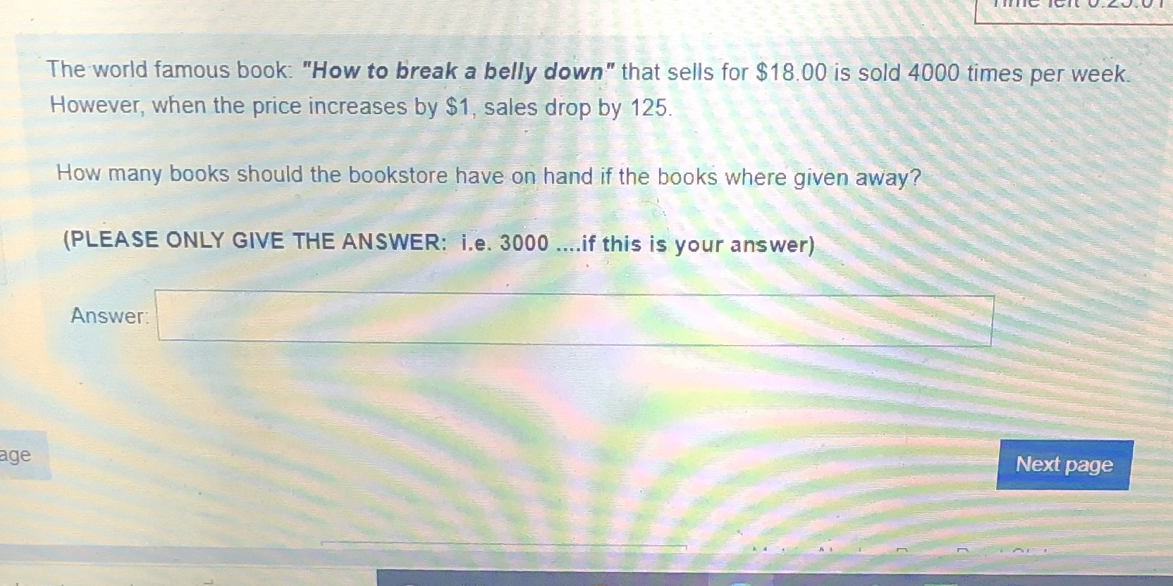 The world famous book: "How to break a belly