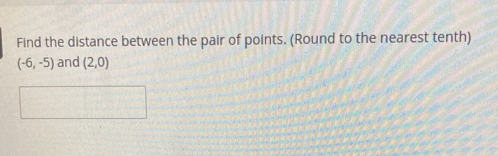 Confused Find the distance between the pair of