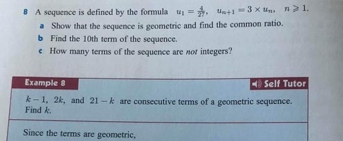 8 A sequence is defined by the formula 41 = Un+1