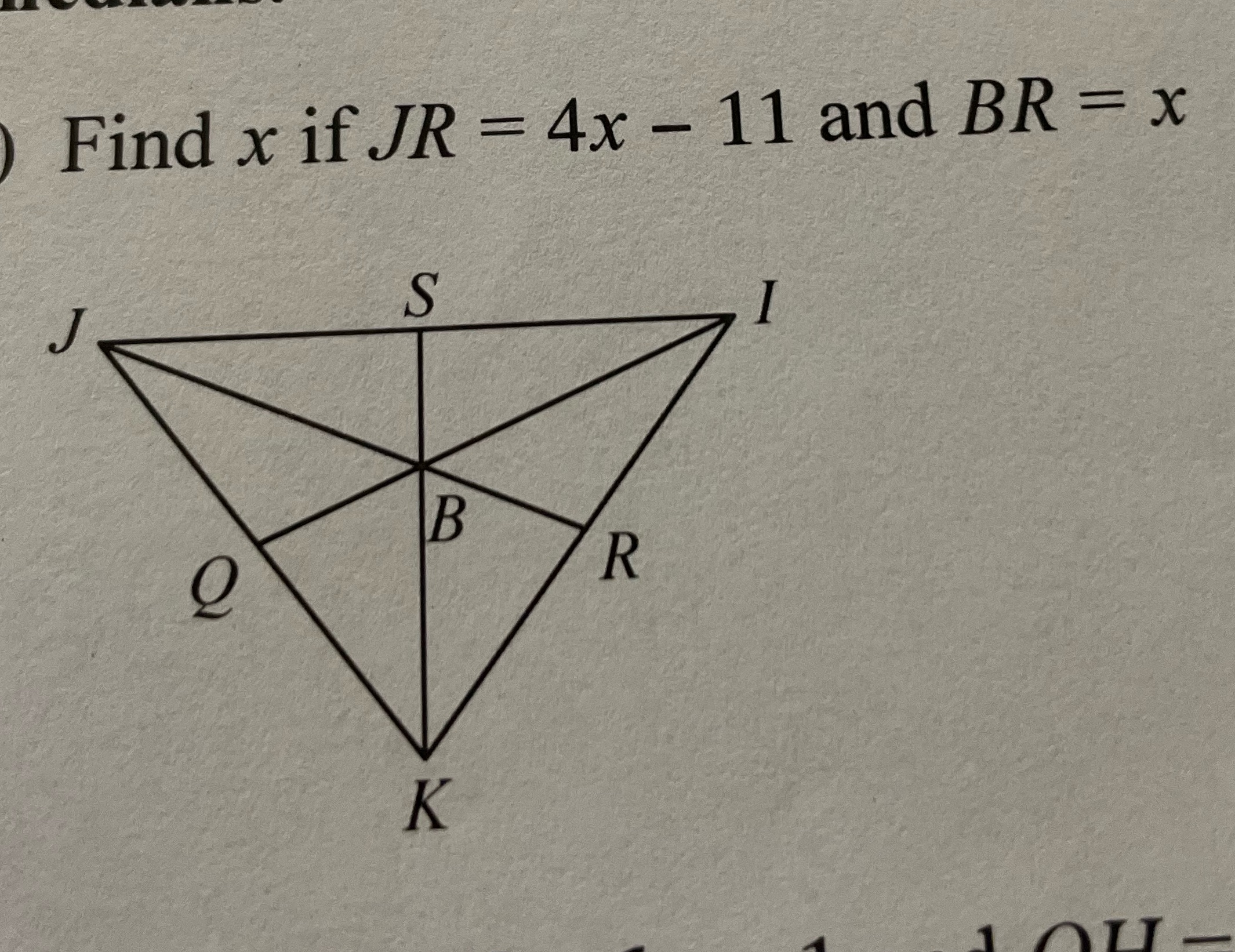 Each figure shows a triangle with one or more of
