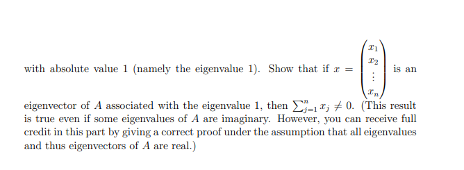 T2 with absolute value 1 (namely the eigenvalue