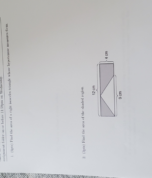 assignment folder on or before 11:59pm on