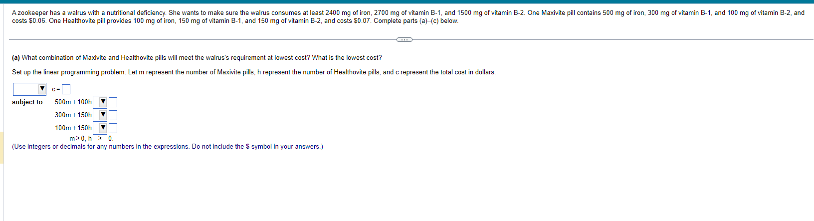 (a) What combination of Maxivite and Healthovite