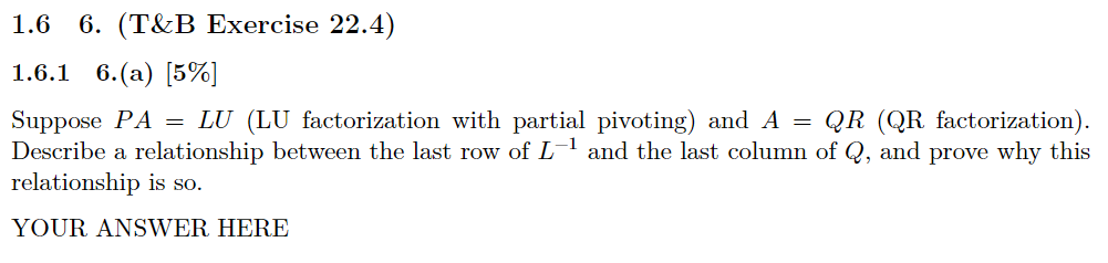 linear algebra question needs help, thx! 1.6 6.