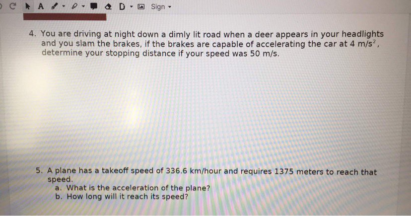 A D . Sign - 4. You are driving at night down a