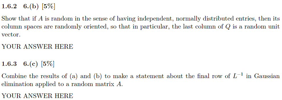 linear algebra question needs help, thx! 1.6 6.