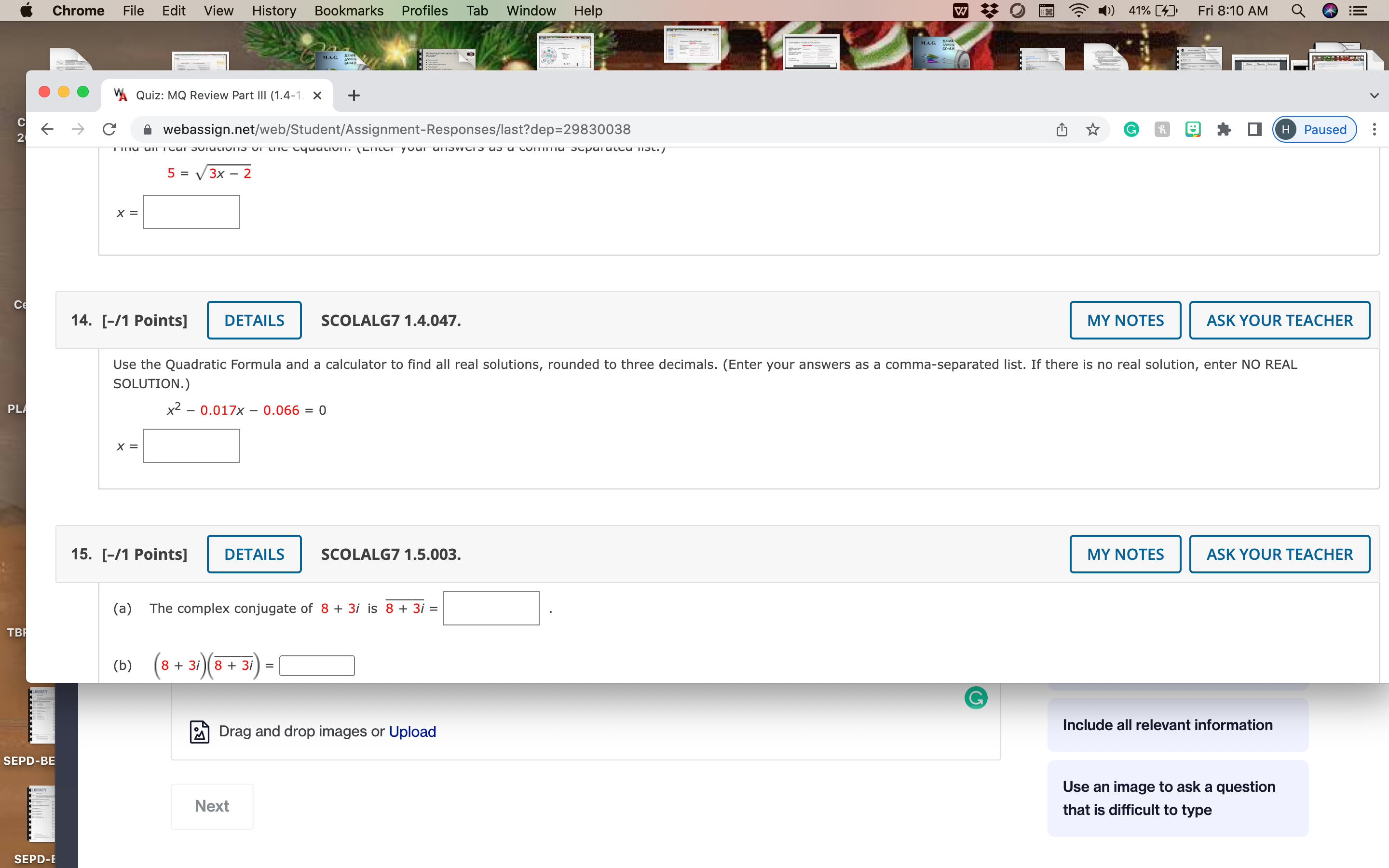 Chrome File Edit View History Bookmarks Profiles