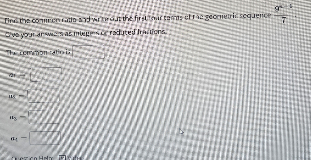 please help gn-1 Find the common ratio and write