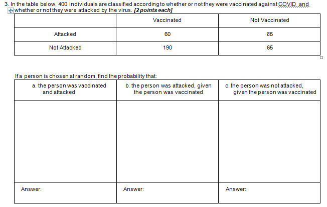 Answer the following problems. Show your complete