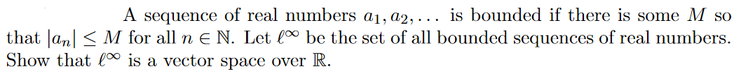 A sequence of real numbers a1, a2, . . . is
