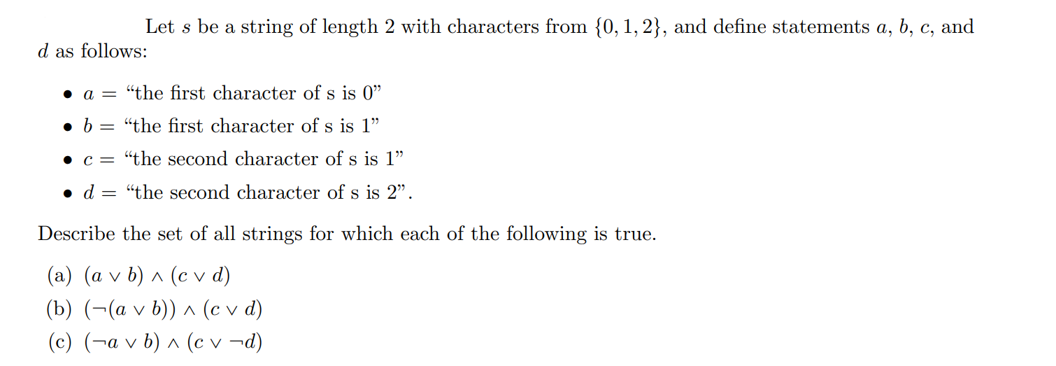 Let s be a string of length 2 with characters